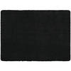 MSV Badkamerkleedje/badmat tapijt - voor de vloer - zwart - 50 x 70 cm - langharig - Badmatjes