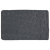 Badkamerkleedje/badmat tapijt - kiezel motief - vloermat - donkergrijs - 50 x 80 cm - laagpolig - Badmatjes