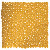 MSV Douche/bad anti-slip mat - badkamer - pvc - saffraan geel - 53 x 53 cm - Badmatjes