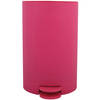 MSV kleine pedaalemmer - kunststof - fuchsia roze - 3L - 15 x 27 cm - Badkamer/toilet - Pedaalemmers