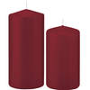 Stompkaarsen set van 4x stuks bordeaux rood 12 en 15 cm - Stompkaarsen