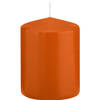 1x Kaarsen oranje 6 x 8 cm 29 branduren sfeerkaarsen - Stompkaarsen