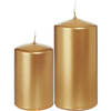 Stompkaarsen set van 2x stuks goud 8 en 12 cm - Stompkaarsen