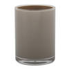 MSV Badkamer drinkbeker Aveiro - PS kunststof - beige - 7 x 9 cm - Tandenborstelhouders