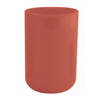 MSV Badkamer drinkbeker Porto - PS kunststof - terracotta - 7 x 10 cm - Tandenborstelhouders