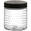 Urban Living Voorraadpot/bewaarpot Roma - 500 ml - glas - zwart - D12 x H12 cm - Voorraadpot