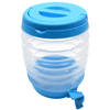 Alma Garden Drankdispenser - opvouwbaar- blauw - kunststof - 3,5 liter - D15 x H21 cm - Drankdispensers