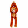 Keel Toys pluche Orang Utan aap knuffeldier - rood/bruin - hangend - 50 cm - Knuffel bosdieren