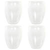 Items koffieglazen dubbelwandig - set 4x - latte macchiato glazen - 350 ml - Koffie- en theeglazen