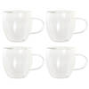 Items koffieglazen dubbelwandig - set 4x - cappuccino glazen - 250 ml - Koffie- en theeglazen