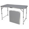 Sunnydays camping tafel - aluminium - opvouwbaar - grijs - L120 x B60 x H67 cm - Bijzettafels - Campingtafels