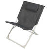 Sunnydays Havana camping/strand stoel - aluminium - inklapbaar - grijs - L49 x B62 x H61 cm - Campingstoelen
