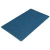 Urban Living Badkamer/douche anti slip mat - rubber - voor op de vloer - donkerblauw - 39 x 69 cm - Badmatjes