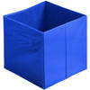 Urban Living Opbergmand/kastmand Square Box - karton/kunststof - 29 liter - blauw - 31 x 31 x 31 cm - Opbergmanden