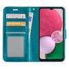 Basey Samsung Galaxy A13 5G Hoesje Book Case Kunstleer Cover Hoes - Turquoise