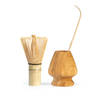 Oliva's - Bamboe Matcha thee set met klopper/garde (100 borstels/prongs), garde-houder en lepel