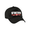 Zwitserland / Swiss landen pet / baseball cap zwart voor volwassenen - Verkleedhoofddeksels