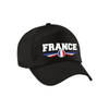 Frankrijk / France landen pet / baseball cap zwart voor kinderen - Verkleedhoofddeksels