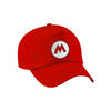 Bellatio Decorations game verkleed pet - loodgieter Mario - rood - volwassenen - carnaval/themafeest - Verkleedhoofddeks