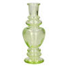 Ideas 4 Seasons Bloemenvaas Venice - voor kleine stelen/boeketten - gekleurd sierglas - ribbel lichtgroen - D5.7 x H15 c