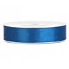 1x Kobaltblauwe satijnlint rol 1,2 cm x 25 meter cadeaulint verpakkingsmateriaal - Cadeaulinten