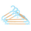 Storage Solutions kledinghangers voor kinderen - 3x - kunststof/hout - blauw - Sterke kwaliteit - Kledinghangers