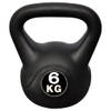 The Living Store Kettlebell Professioneel - 6 kg - Beton met Kunststof Coating