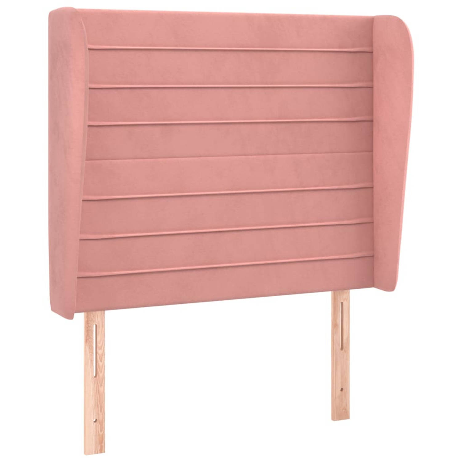 The Living Store Hoofdbord - Klassiek - 103 x 23 x 118/128 cm - Kleur- Roze