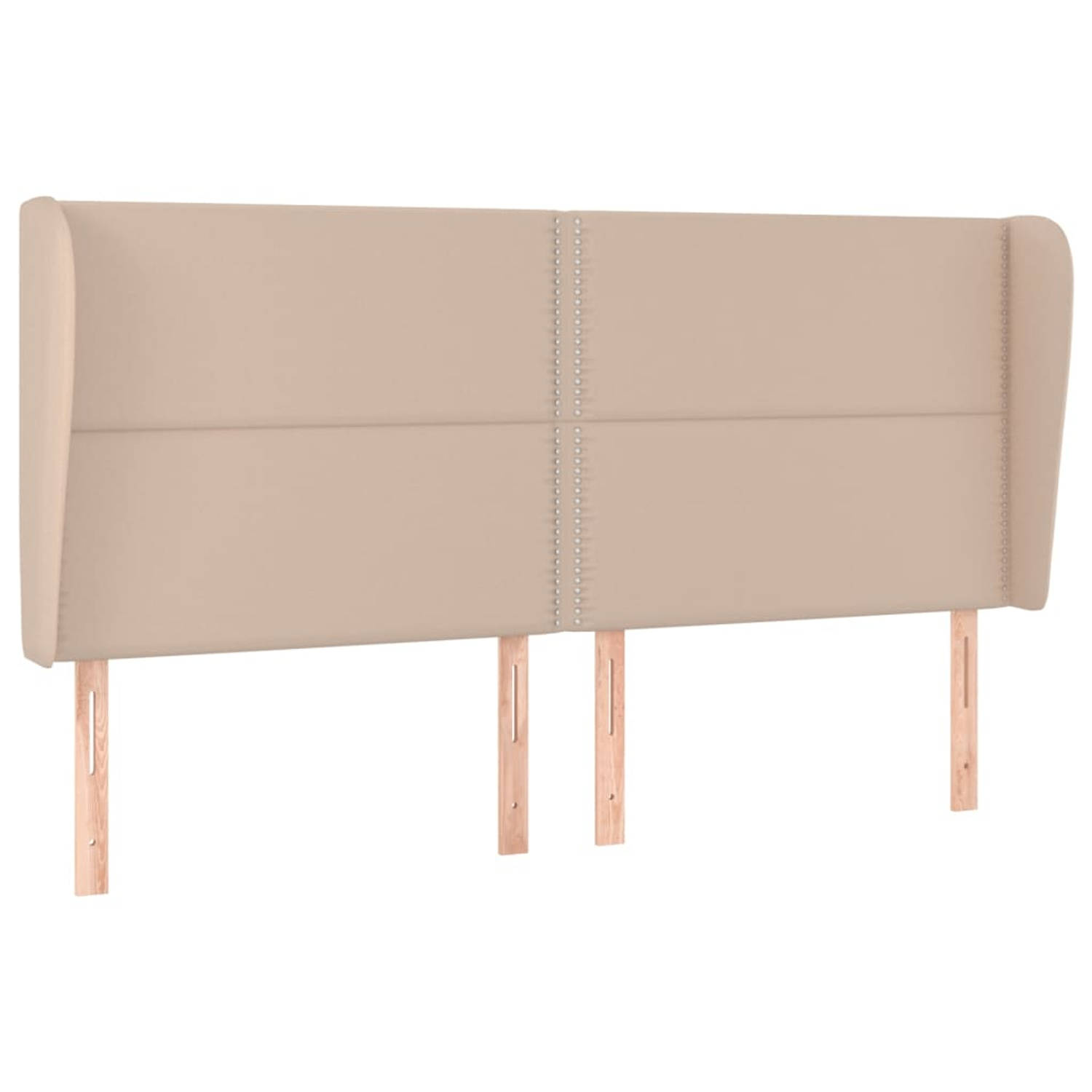 The Living Store Hoofdeind - Cappuccino - Kunstleer - 203 x 23 x 118/128 cm - Verstelbaar