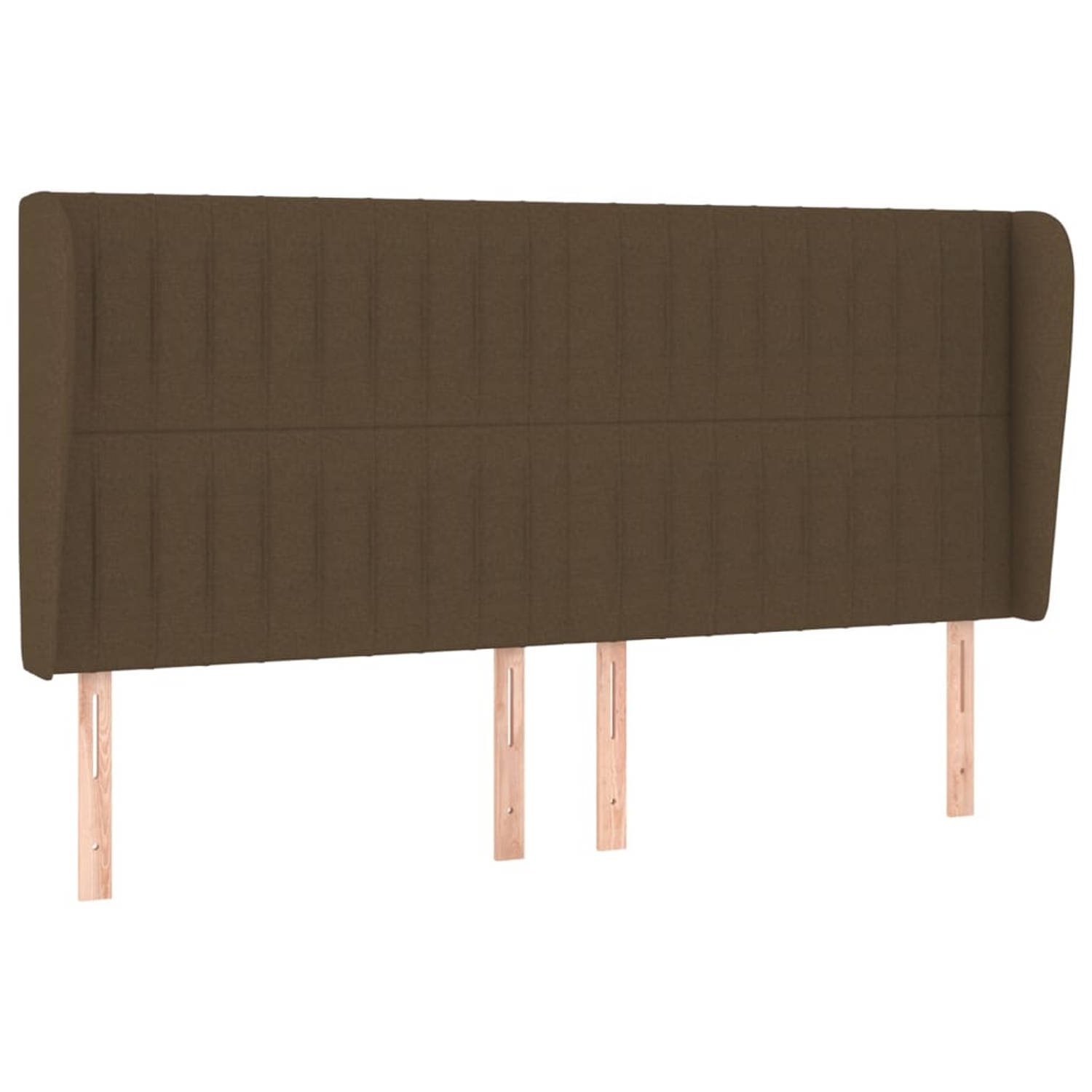 The Living Store Hoofdbord - Classic - Bedombouw - 203x23x118/128 cm - Donkerbruin