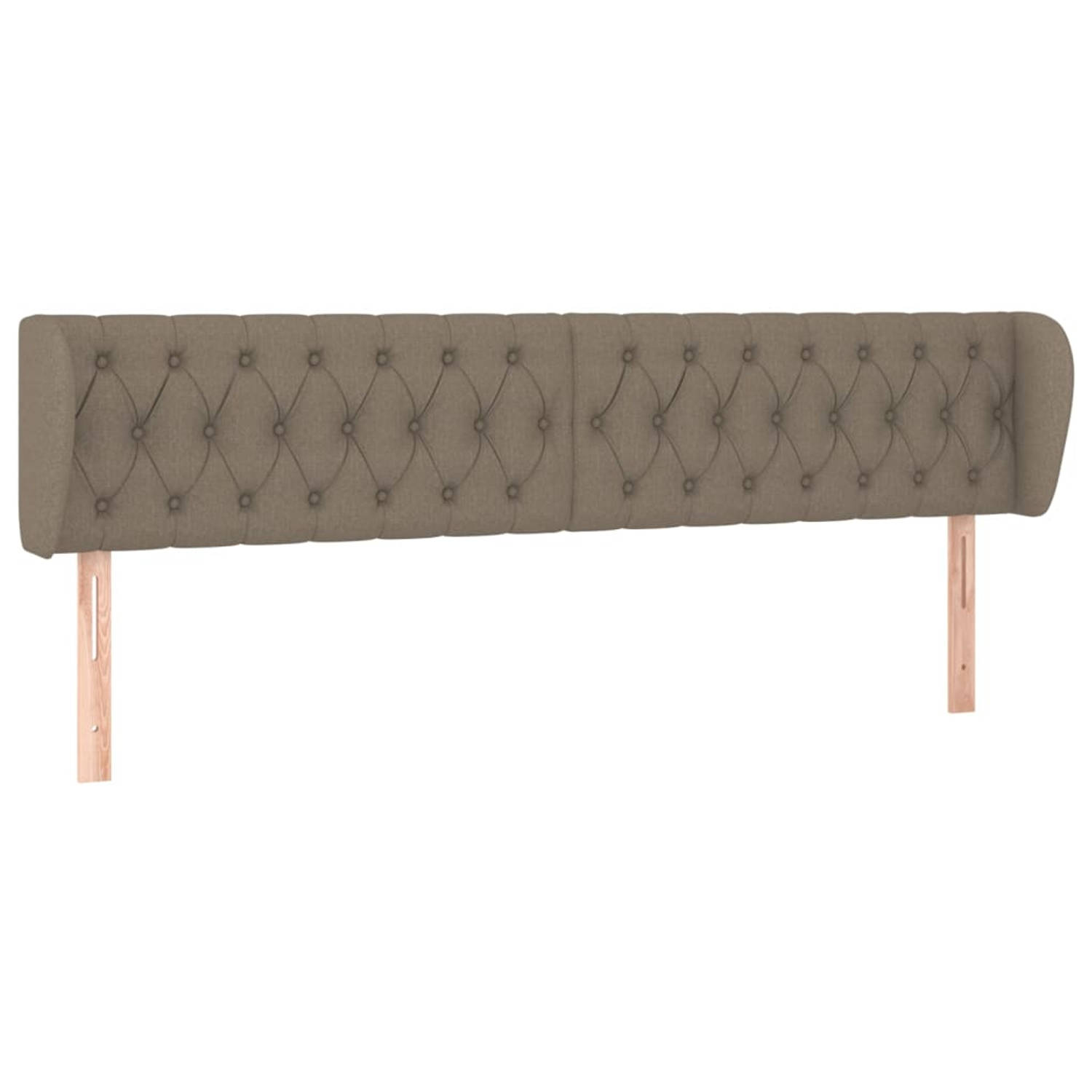 The Living Store Hoofdeind Classic - 183x23x78/88 cm - Taupe
