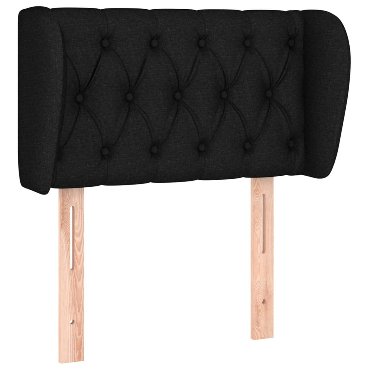 The Living Store Hoofdbord Bed - 83 x 23 x 78/88 cm - Zwart - Duurzaam Materiaal - Verstelbare Hoogte - Stevige Poten
