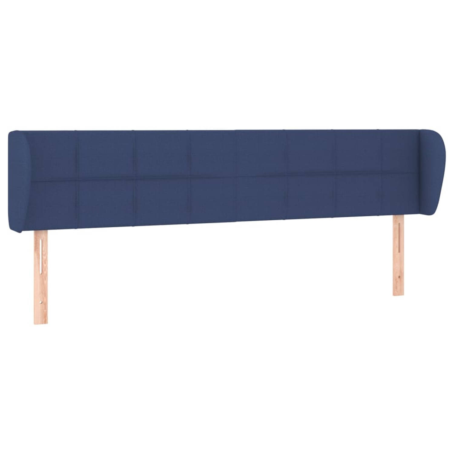 The Living Store Hoofdbord - Bedombouw Accessoires - 203 x 23 x 78/88 cm - Verstelbare hoogte - Blauw