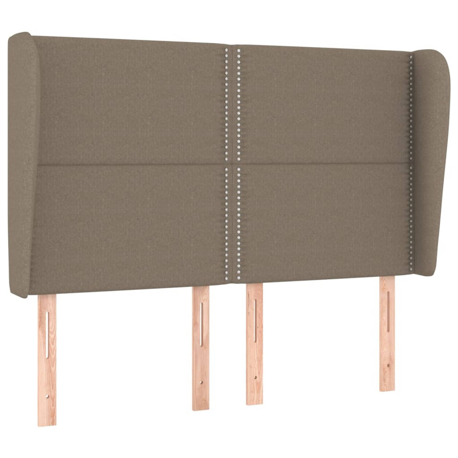 The Living Store Hoofdbord - 147 x 23 x 118/128 cm - Taupe
