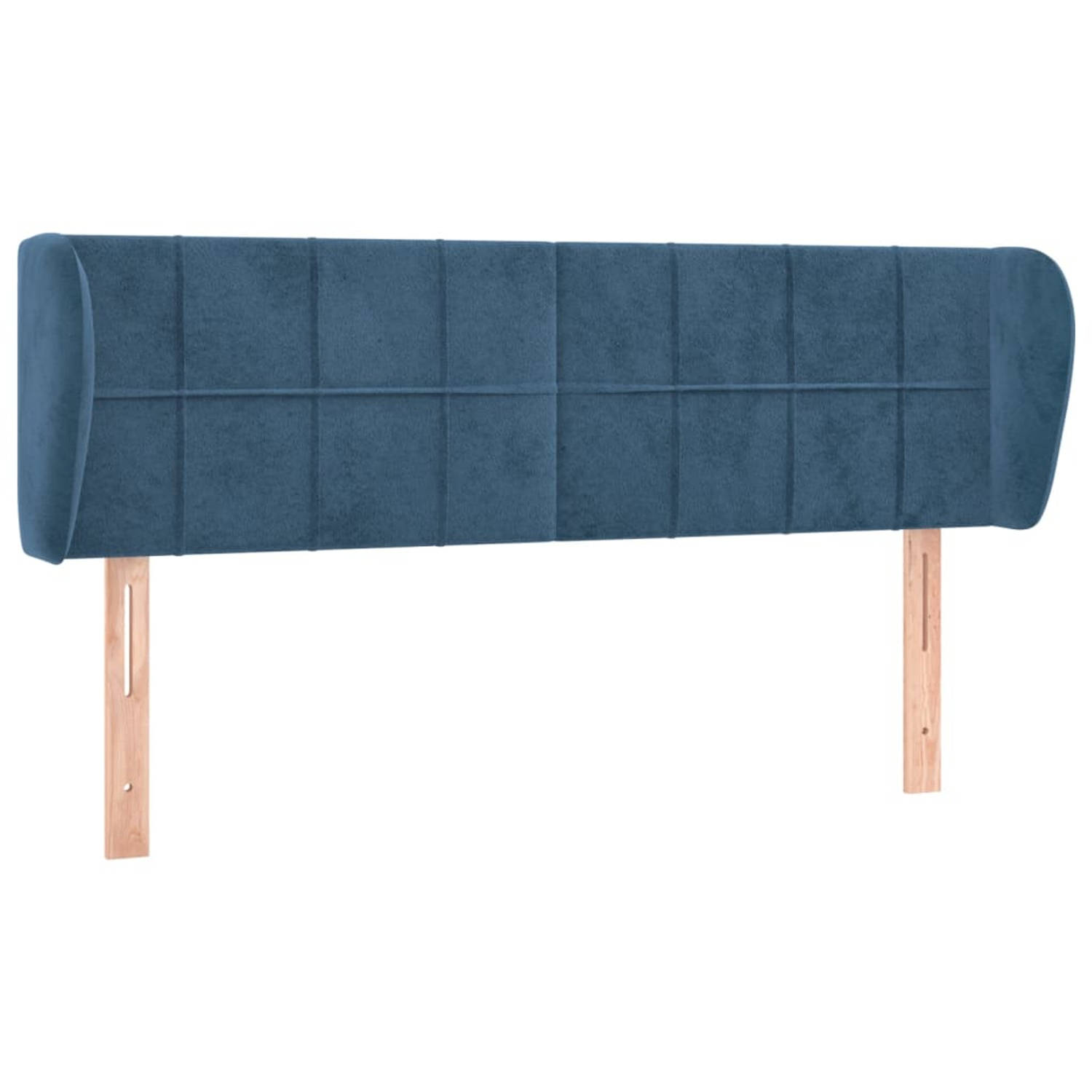 The Living Store - Hoofdbord - Donkerblauw - 147 x 23 x 78/88 cm - Fluweel