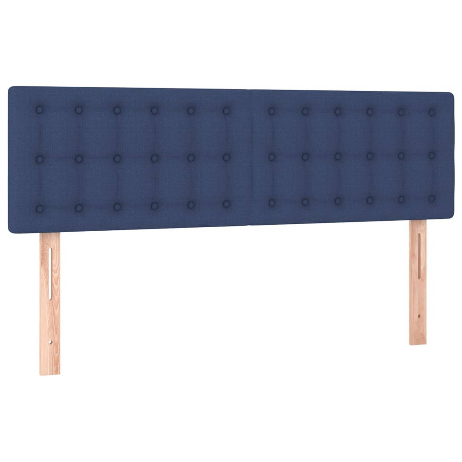 The Living Store Hoofdbord Blauw - 144 x 5 x 78/88 cm - Duurzaam materiaal