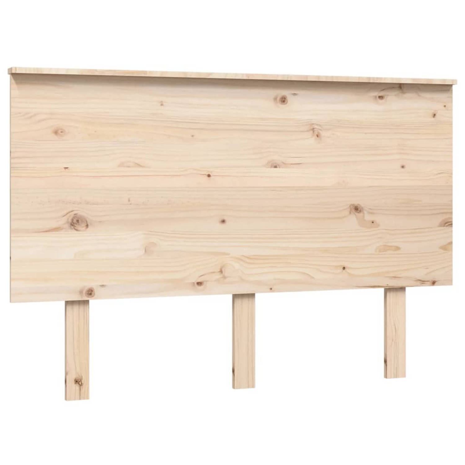 The Living Store Hoofdbord 124x6x82-5 cm massief grenenhout - Bedonderdeel