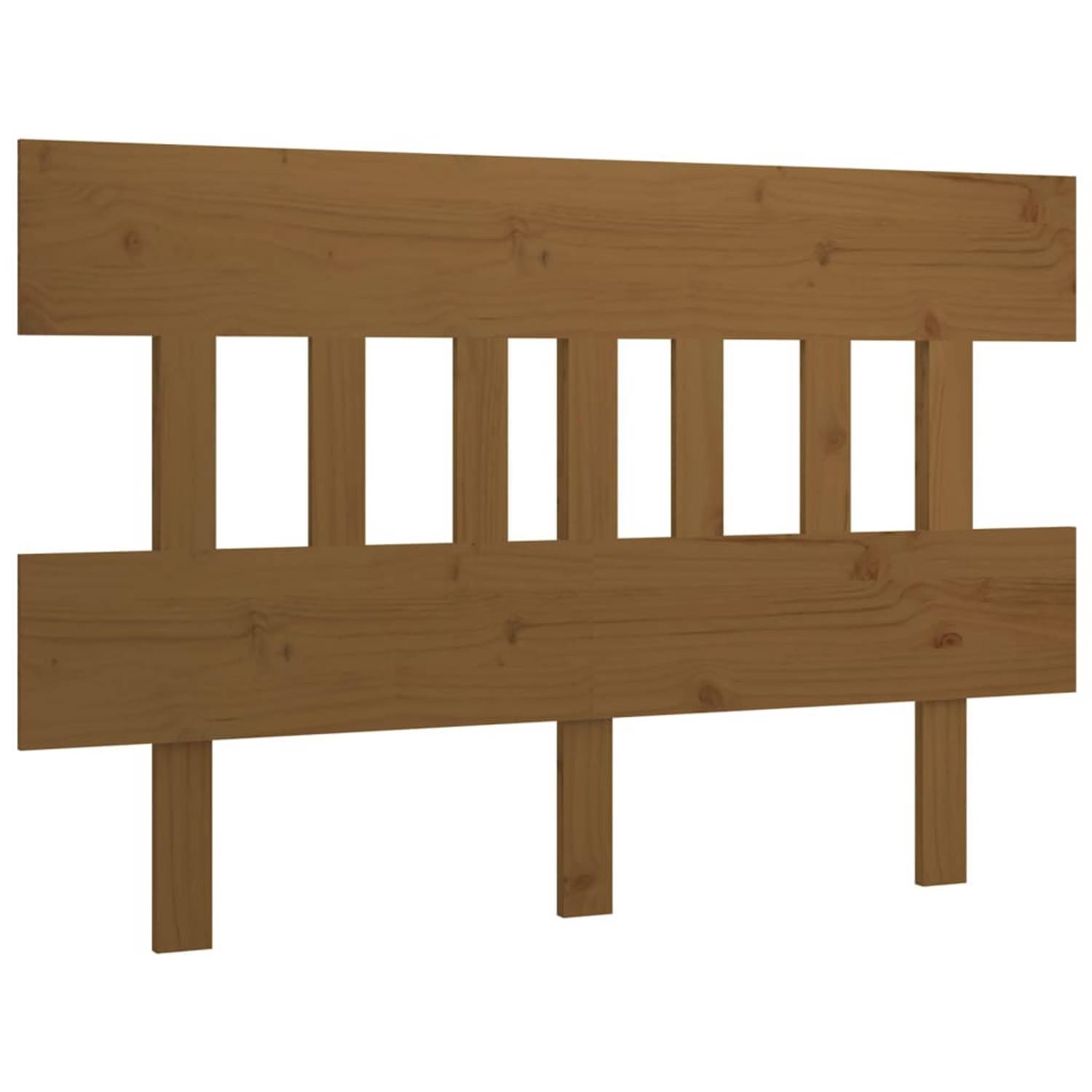 The Living Store Houten Hoofdeinde - Klassiek - Hoofdbord - 183.5 x 3 x 81 cm - Honingbruin