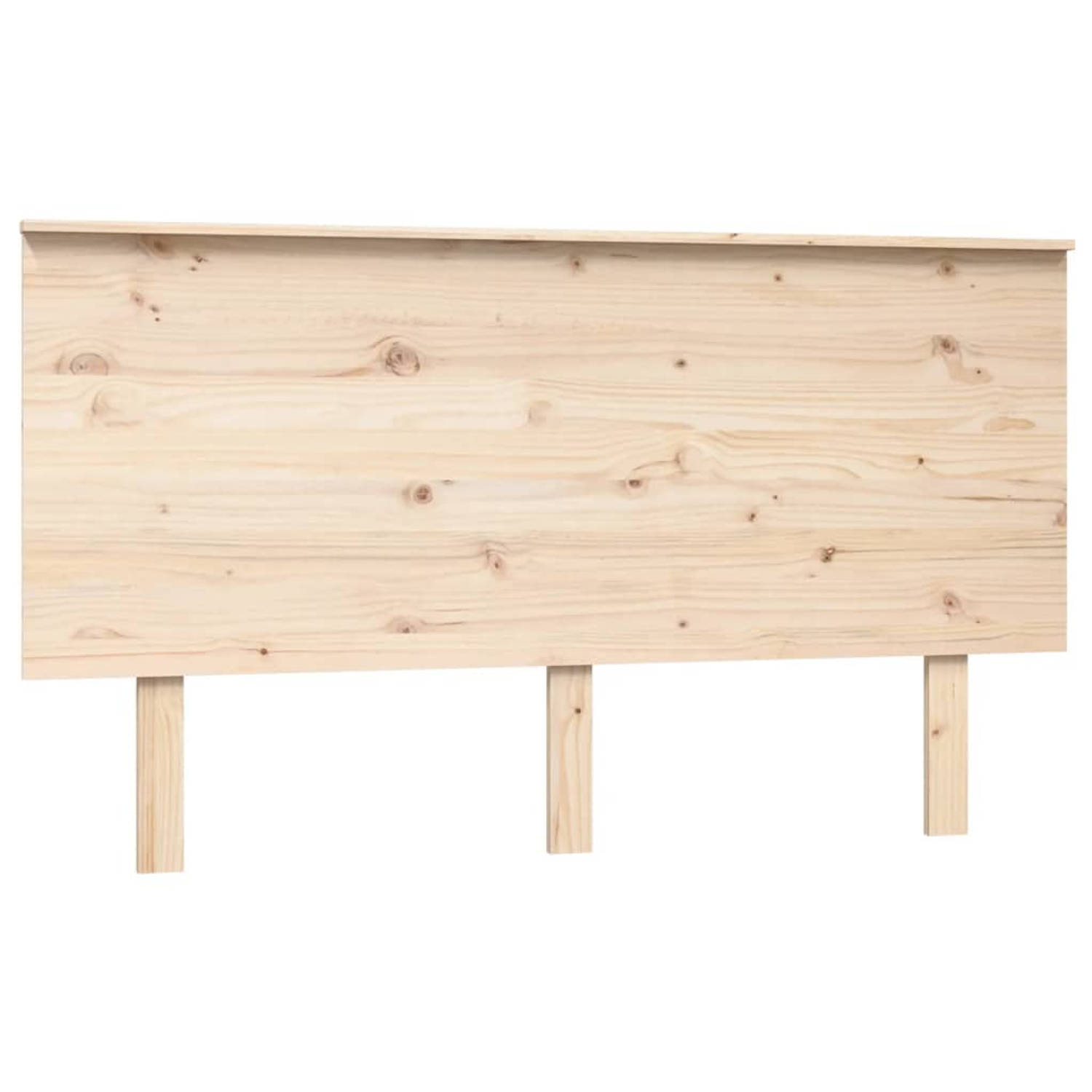 The Living Store Houten Hoofdeinde - 144 x 6 x 82.5 cm - Rustiek design