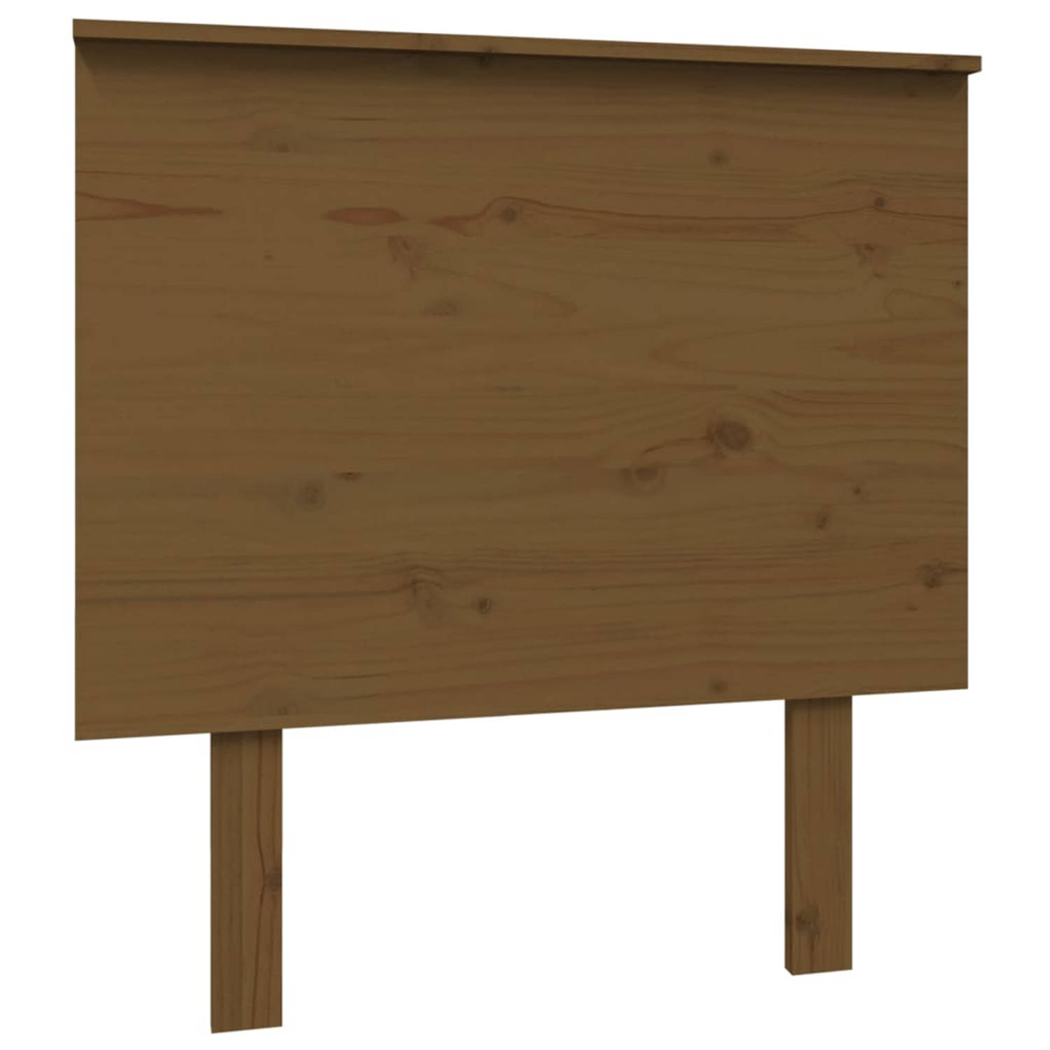 The Living Store Hoofdbord 79x6x82-5 cm massief grenenhout honingbruin - Bedonderdeel