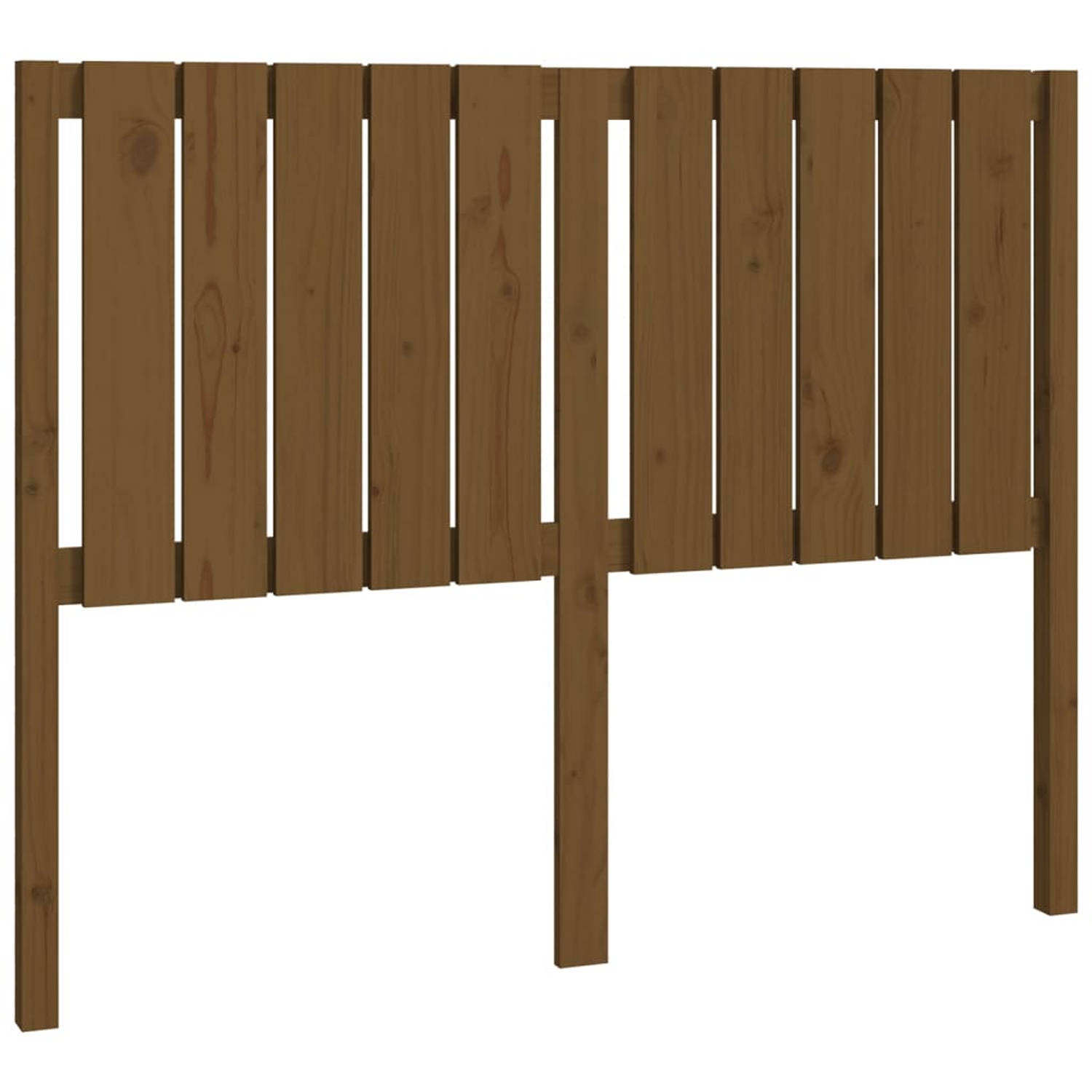 The Living Store Houten Hoofdeinde Honingbruin - 125.5 x 4 x 100 cm - Rustiek Design