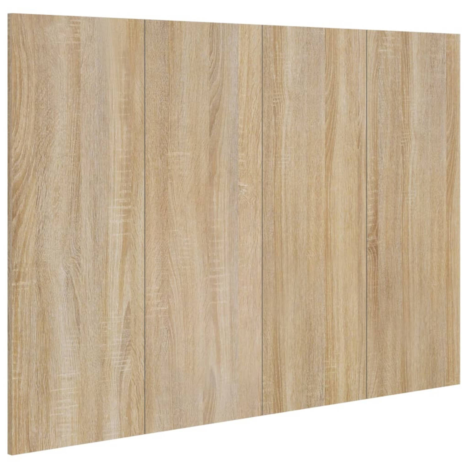 The Living Store Hoofdbord 120x1-5x80 cm bewerkt hout sonoma eikenkleurig - Bedonderdeel