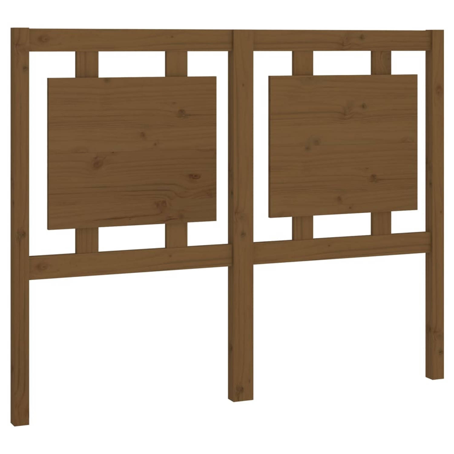 The Living Store Houten Hoofdeinde - Grenenhout - 125.5 x 4 x 100 cm (B x D x H)