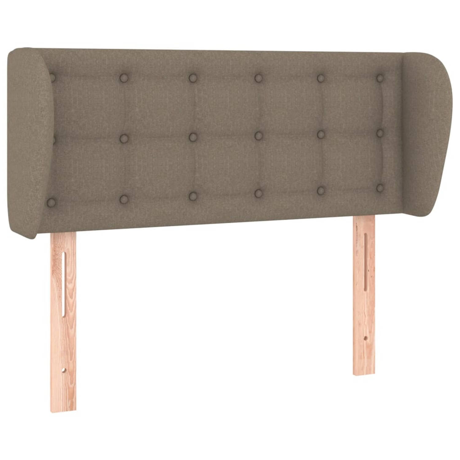 The Living Store Hoofdeind Classic - Stof - 93 x 23 x 78/88 cm - Verstelbare hoogte - Taupe