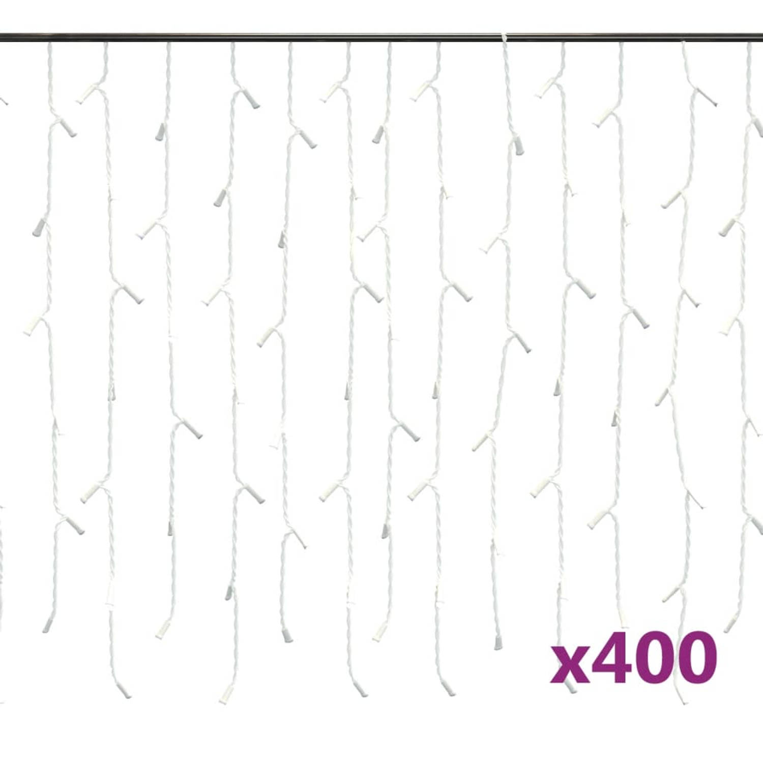 The Living Store Kerstverlichting - Lichtgordijn - 1000 x (40-72) cm - Meerkleurig - 400 LEDs
