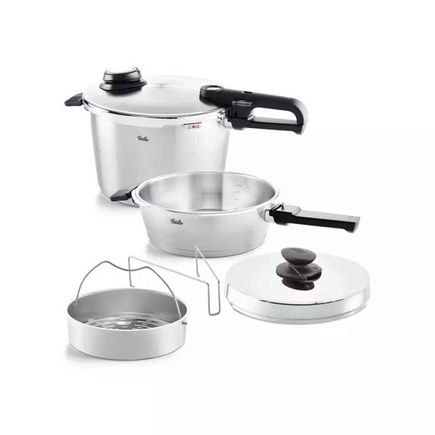 Fissler Vitavit Premium Snelkookset met RVS Deksel, 4L / 8L