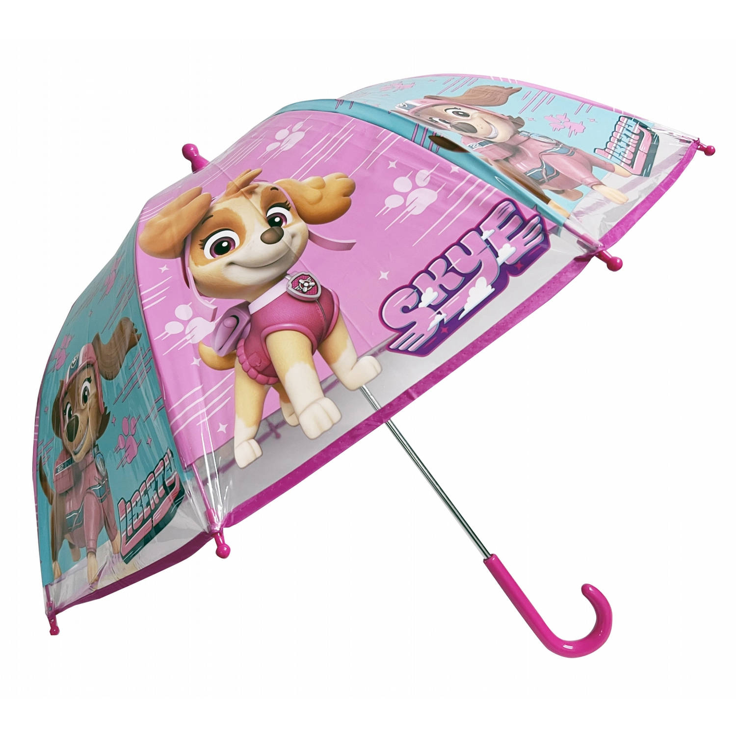 Paw Patrol 45 cm meisjes paraplu transparant roze