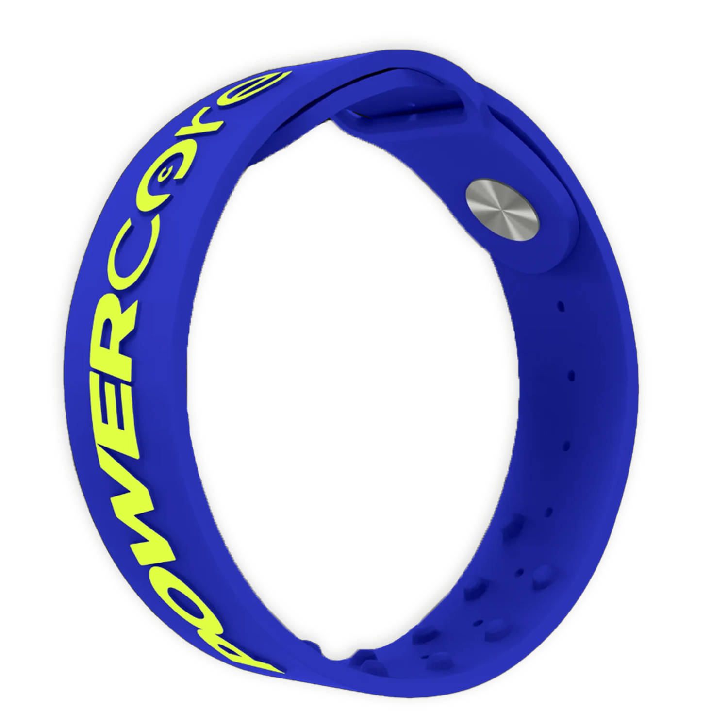 PowerCore, proprioceptie sportarmband – Blauw/Neon – M/L - Sportband – Polsband verbetert sportprestaties