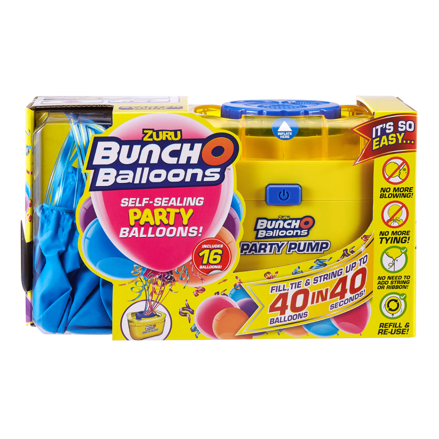 Bunch O Balloons Kit 16 blauwe ballonnen met pomp