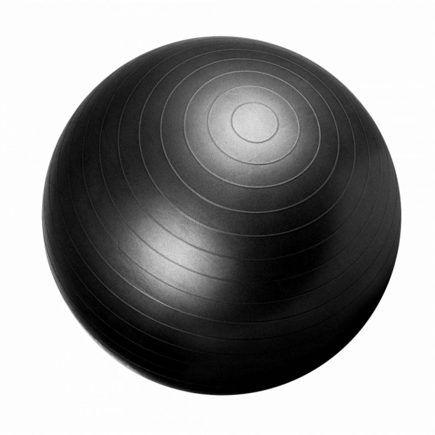 Fitness bal Zwart 75 cm - inclusief pomp - belastbaar tot 500 kg